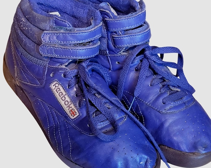Trashed Reebok Freestyle Vintage Reebok Freestyle 80s Retro Prop Display Soles Cracked Purple ...