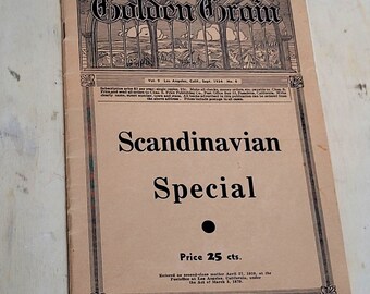 1934 Golden Grain Religious Pamphlet Booklet Scandinavian Special Full Gospel Evangelism