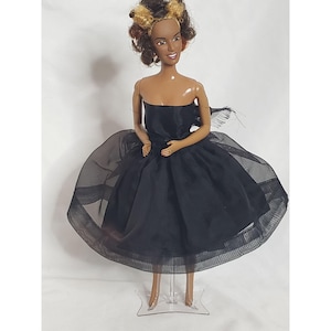 Scary Spice 11.5 Inch Fashion Doll 1997 African American Curly Hair Wearing Black Vintage 60s Dress