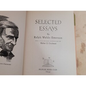 Selected Essays Ralph Waldo Emerson 1949 Hardback Dust Cover Shows Wear bild 8