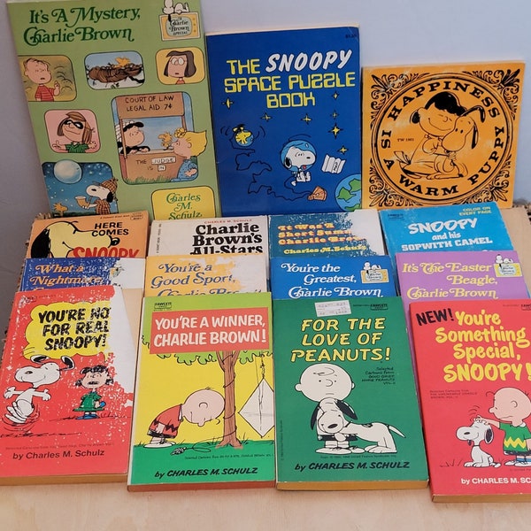 Snoopy Vintage Books Etsy