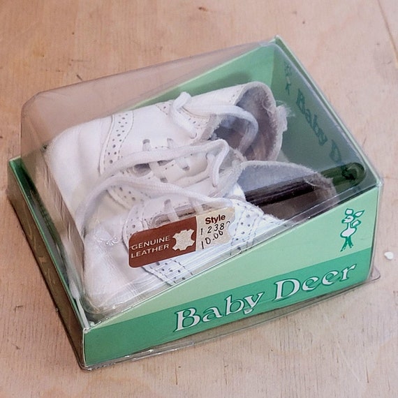 Vintage Baby Deer Soft Sole Shoes Leather Infant … - image 1