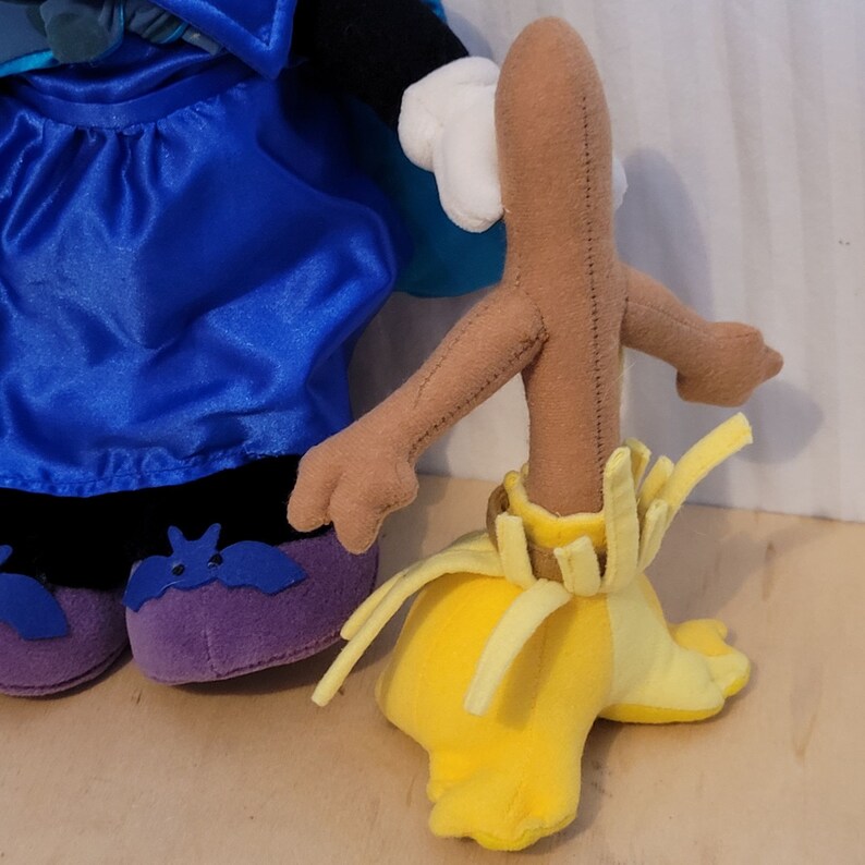 Vintage Minnie Maus Hexe Plüsch Blau Cape Kleid Hut Fantasia Besen 17 Zoll Bild 4
