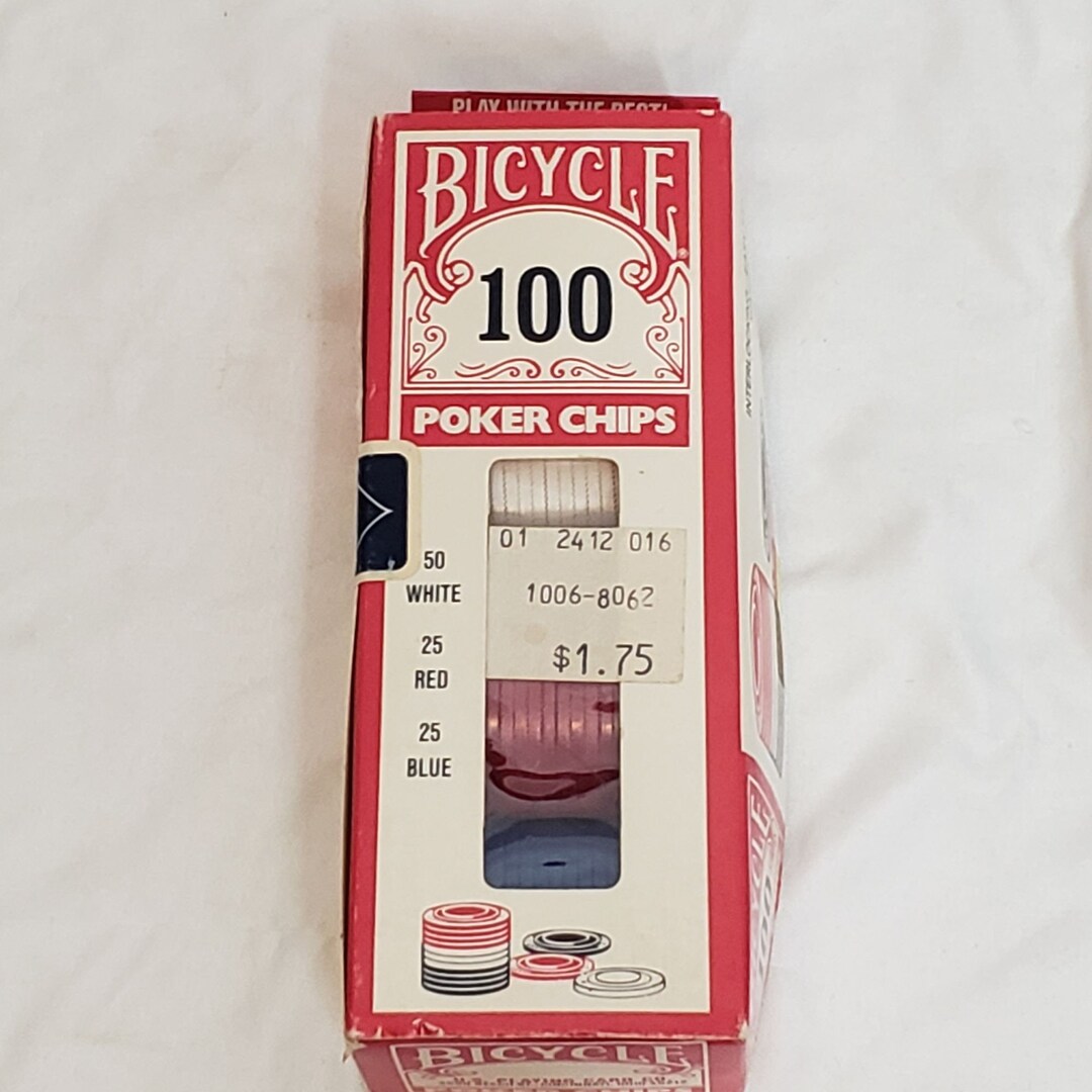 Vintage Bicycle Poker Chips Original Box Set of 100 Etsy