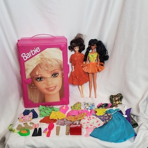 Lot of Assorted Vintage Barbies, Clothes, and Accessories Dates 1968-1990 