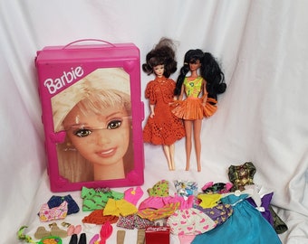 Vintage 80s 90s Barbie Lot 2 Dolls 16 Clothes Misc Accessories Kira Repro Swimsuit Doll Etsy