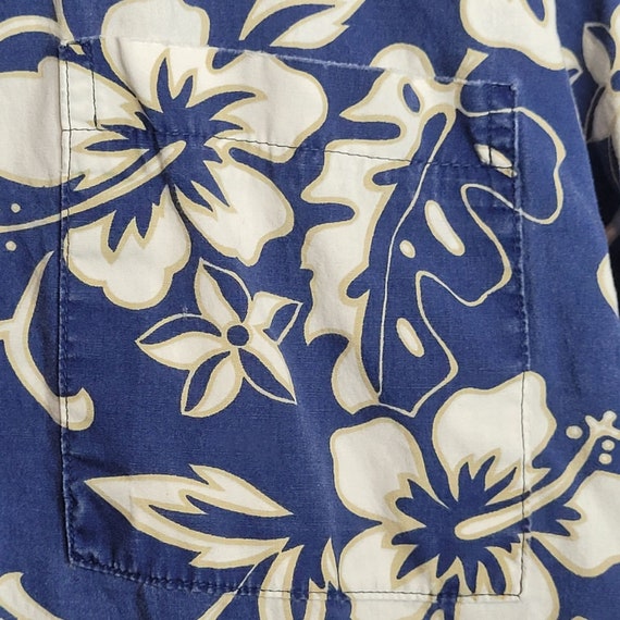Vintage Hilo Hattie Button Up Shirt Hawaiian Flor… - image 8