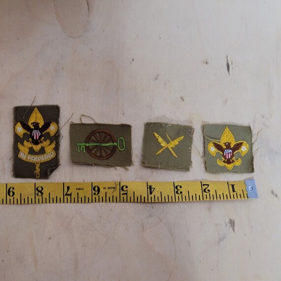 Vintage Boy Scout Rank Patches Set of 4 Fir - image 6