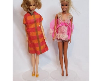 Vintage Francie Barbie Lot 2 Dolls Mod Malibu See Pictures And Description