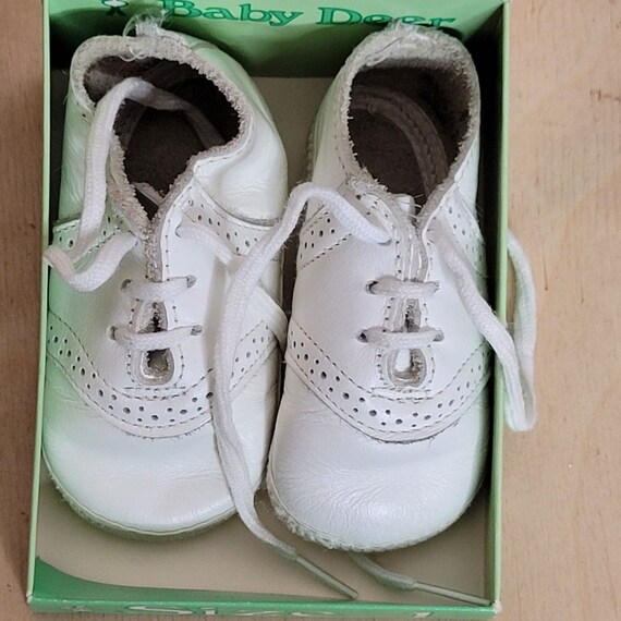 Vintage Baby Deer Soft Sole Shoes Leather Infant … - image 6