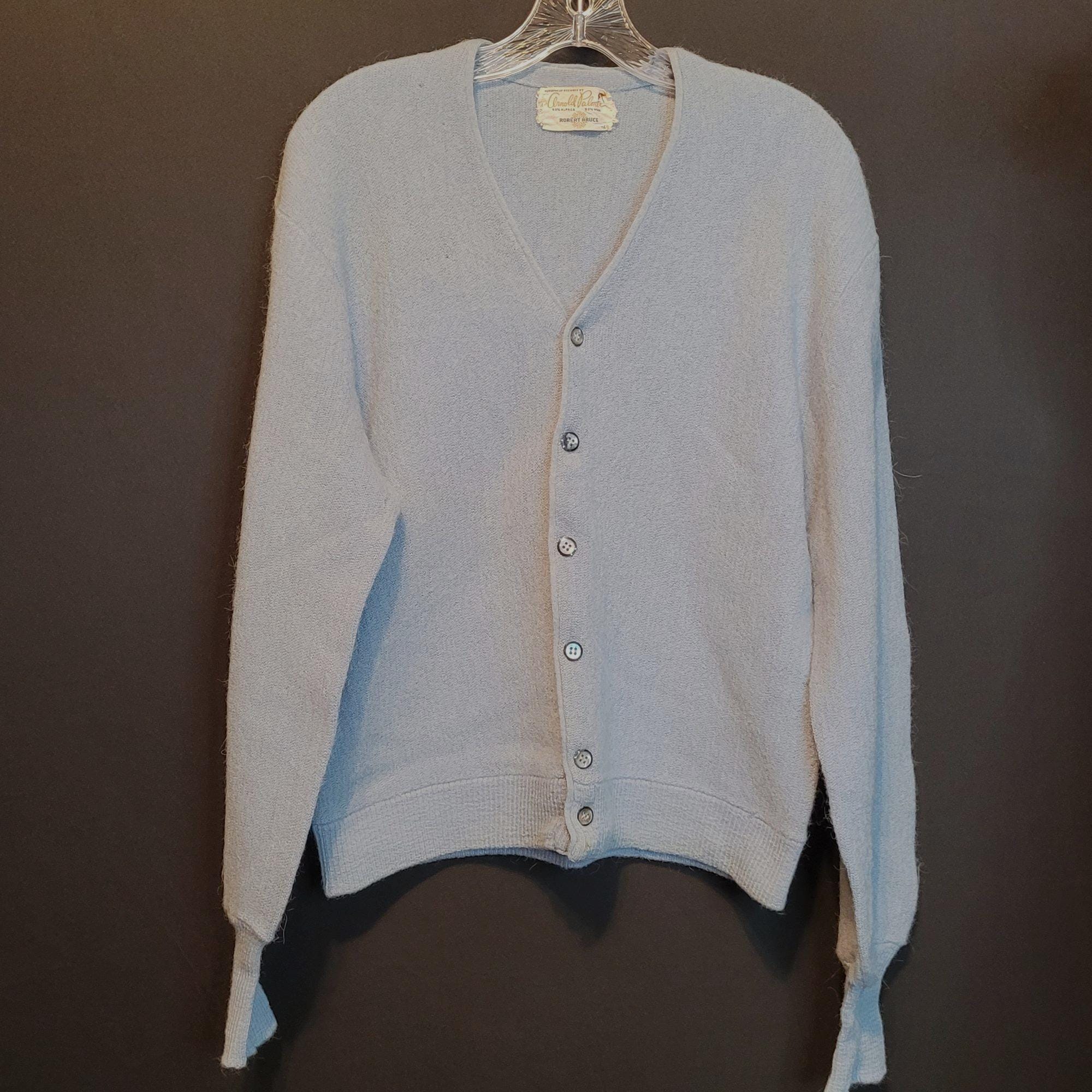 Vintage Cardigan Sweater Arnold Palmer Robert Bruce Light Blue