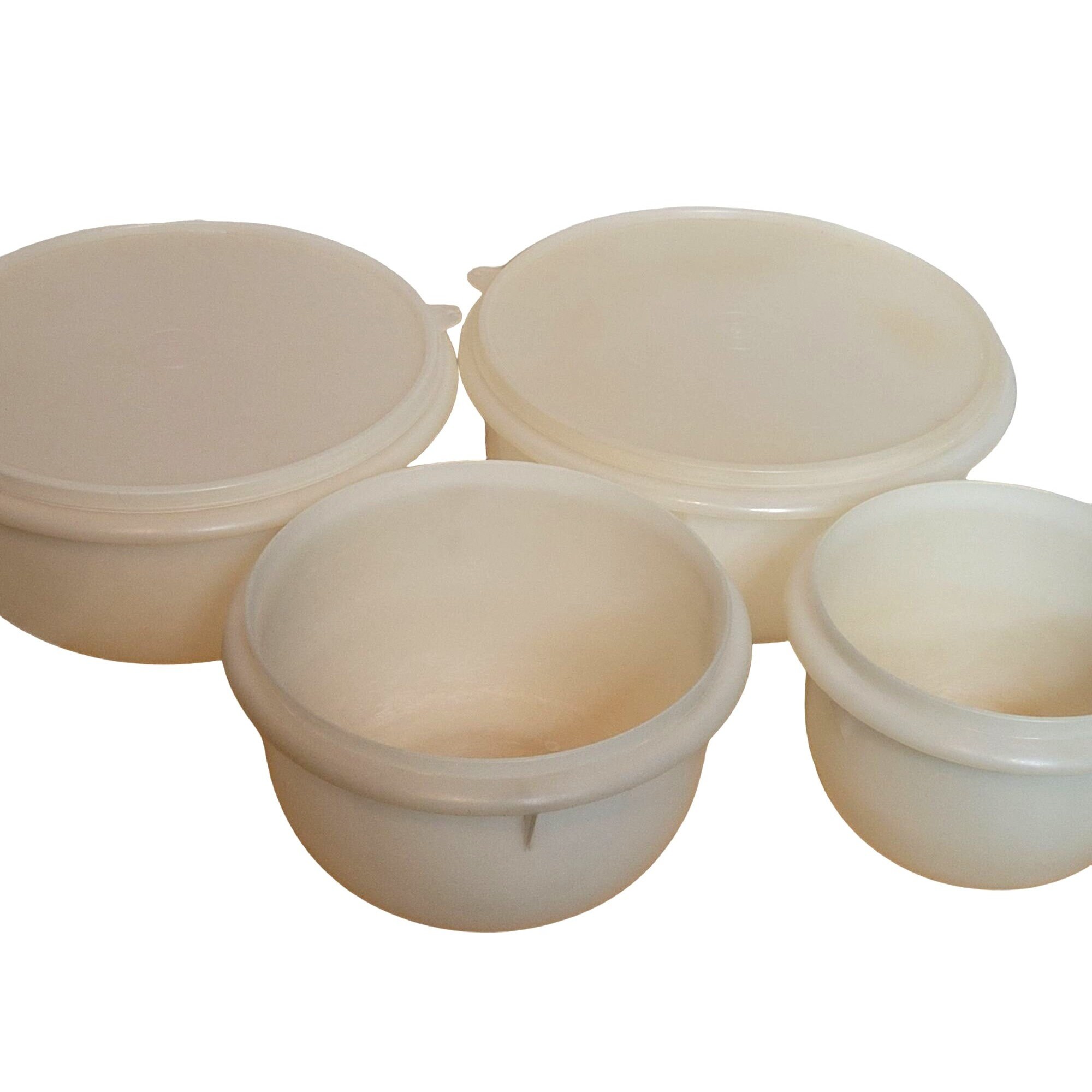 Tupperware 4-piece Classic Flat Bottom Mixing Bowls includes Fix & Mix Bowl  Set