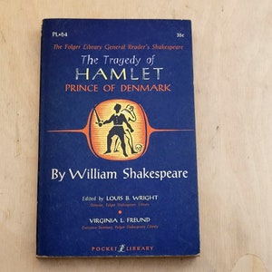 Tragedia de Hamlet Príncipe de Dinamarca Shakespeare Pocket Library 1958 Tapa blanda
