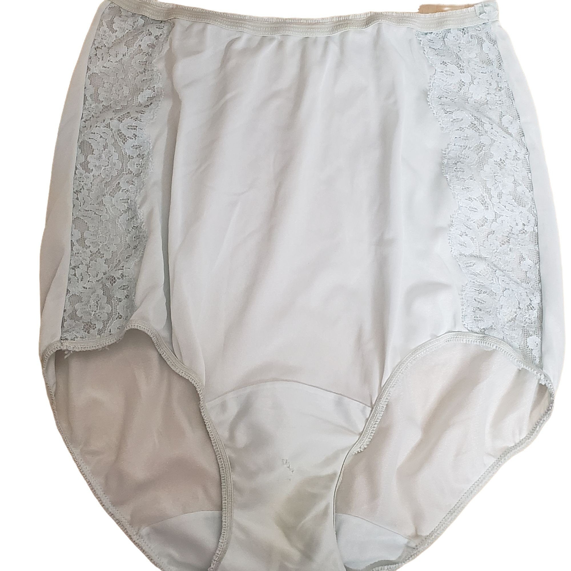 Vintage Hollywood Vassarette Nylon Tricot Briefs Panties Pale Blue Size 4 