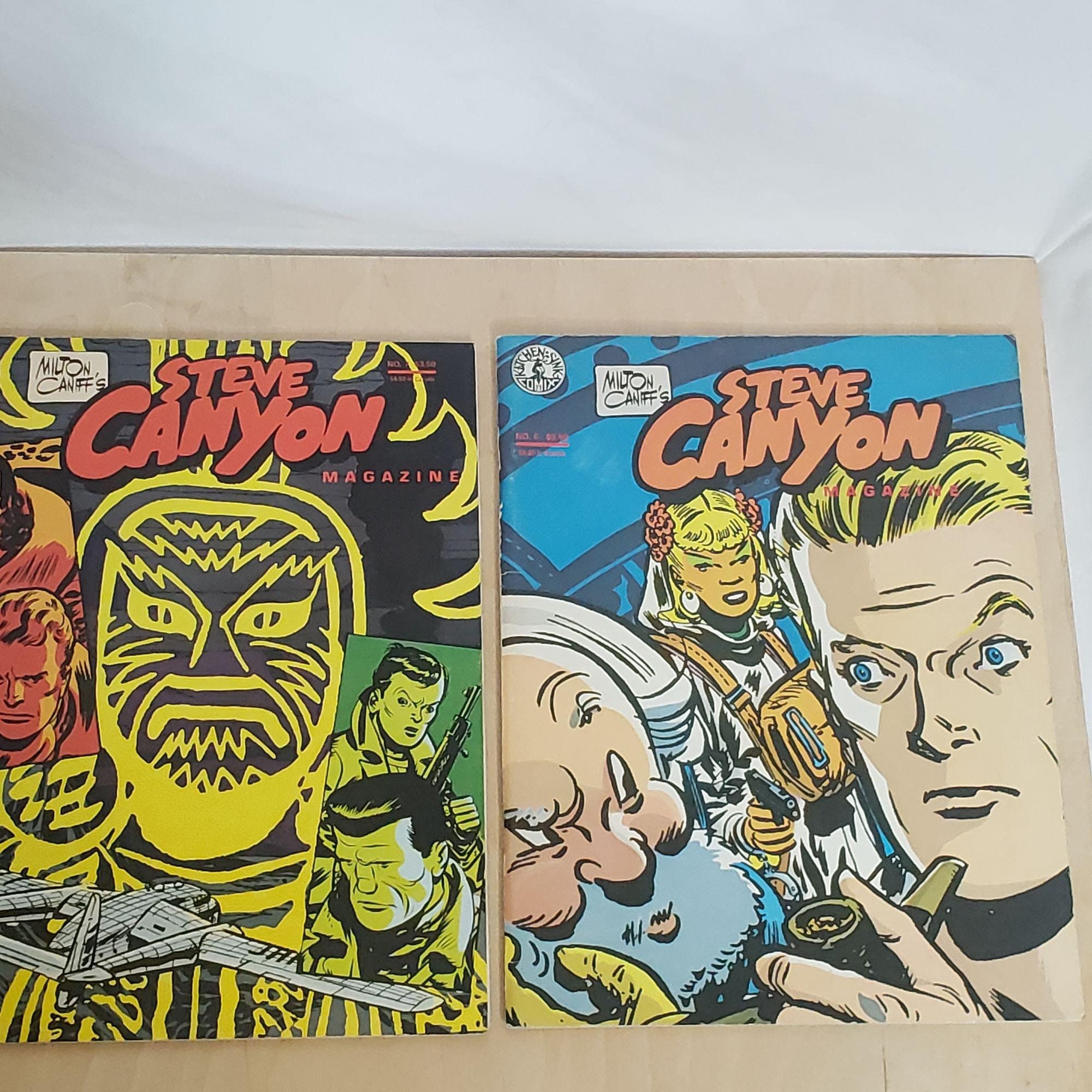 Steve Canyon Magazine Milton Caniffs n° 6 et n° 7 vintage des années 1980