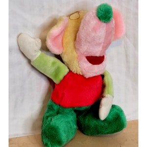 Vintage Plush Mouse Carnival Prize Rainbow Colors Unbranded 11 Inches