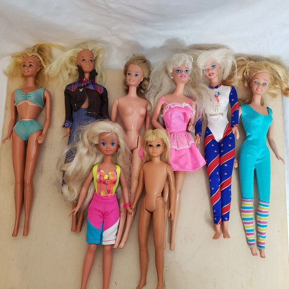 Vintage Barbie Skipper Lot 8 Dolls 70s 80s 90s Retro as is Played With 