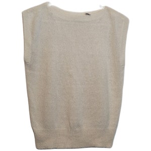 Vintage Catrina Ltd Ärmelloser Pullover Top Größe L Off White Hong Kong