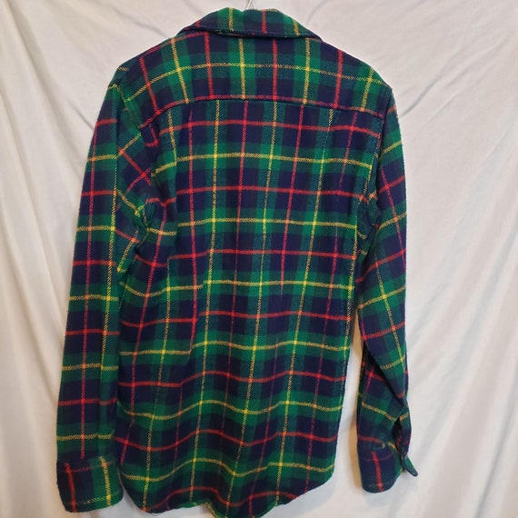 Vintage Winchester Flannel Shirt Green Red Yellow… - image 6