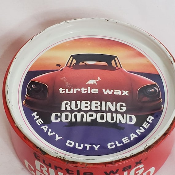 Vintage Turtle Wax Rubbing Compound 1970s Metal Partially Used 