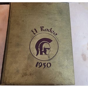 USC El Rodeo 1950 Yearbook Gold Cover MCM Retro Some Edge Wear Writing