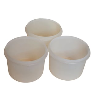 Vintage Tupperware 263 Millionaire LIne Handolier Canister Opaque Whtie NO LIDS