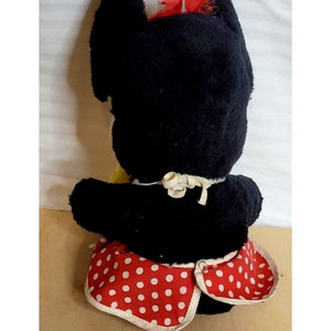 Vintage Minnie Mouse Plush 11 Inches 60s 70s Retro Red Dress Pinafore image 7