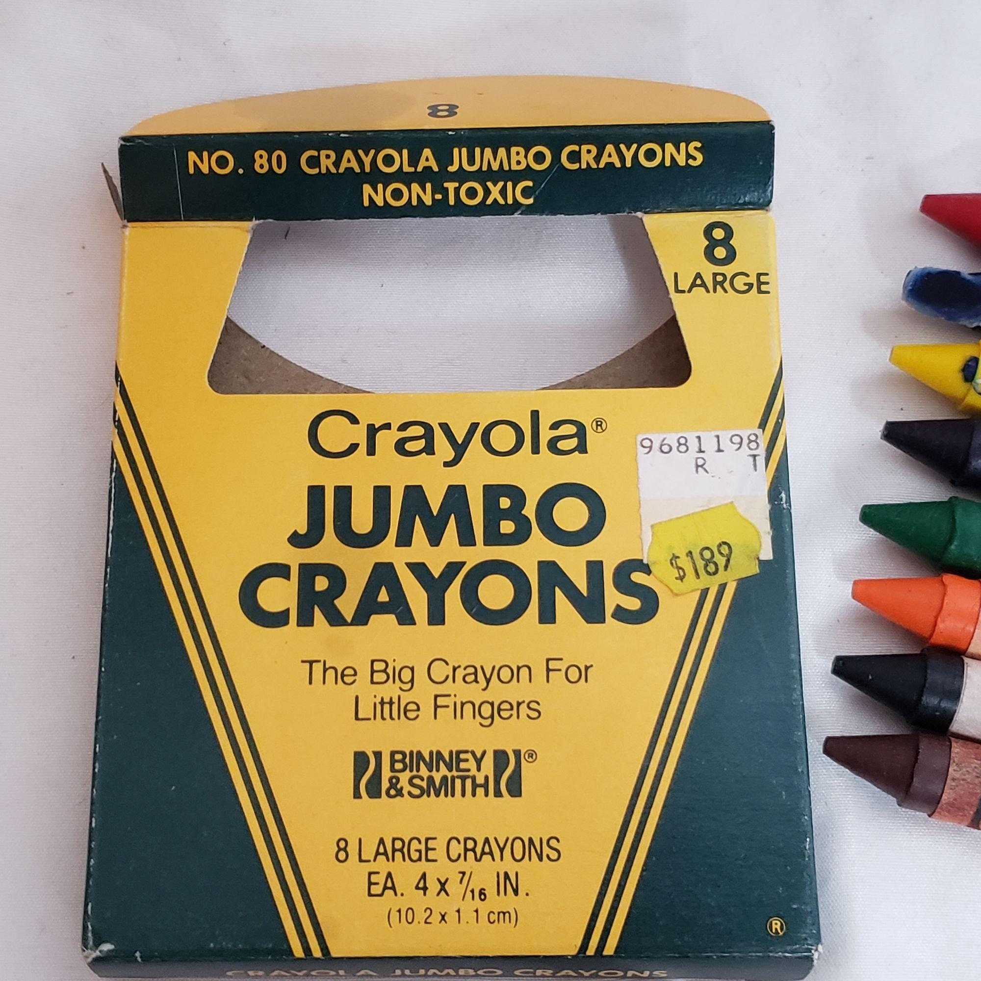 1989 Sealed Crayola Crayons 64 count with Fluorescent 8 pack