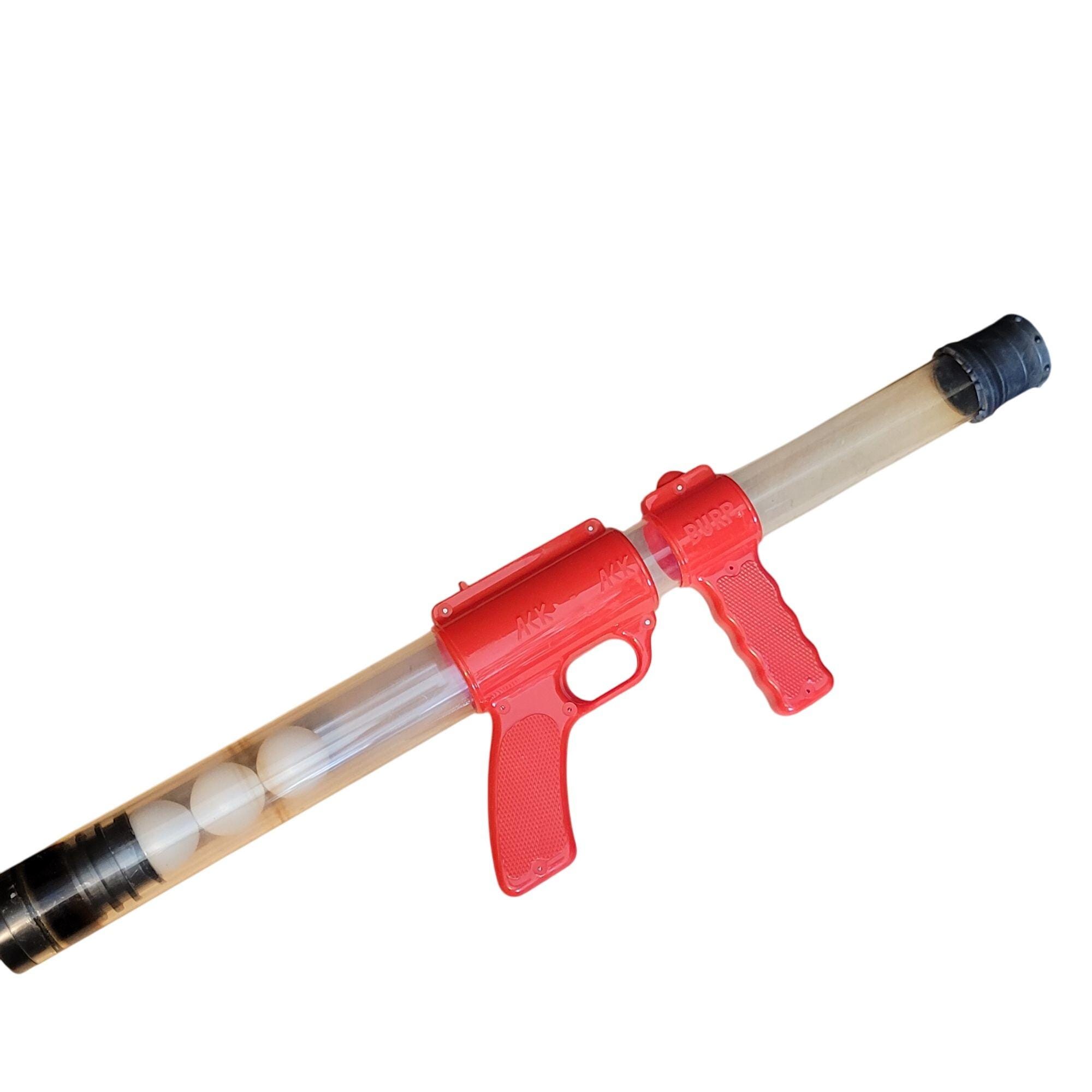 Vintage Ping Pong Shooter Ack Ack Burp Pump Action 1970s Toy Gun