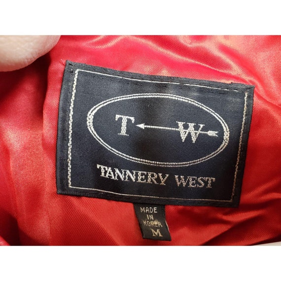 Tannery West Red Black Leather Coat Jacket Zip Up 80s Made in Korea Medium Etsy Mexico