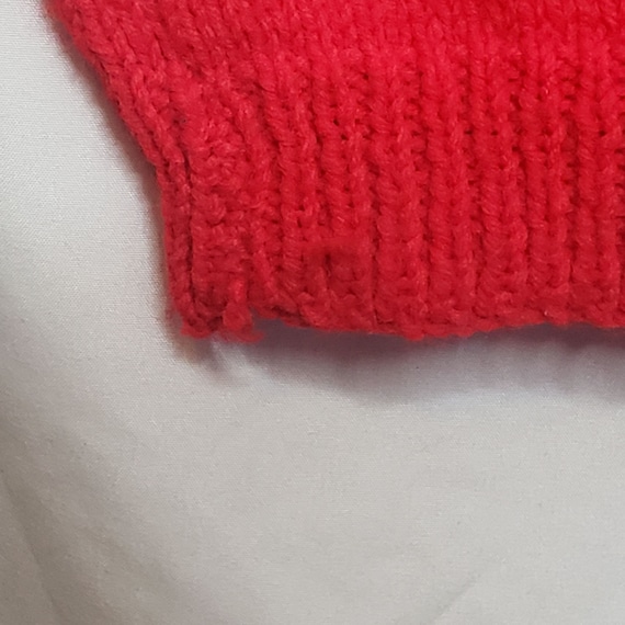 Vintage Sweater Vest Handmade Red Black Diamond A… - image 6
