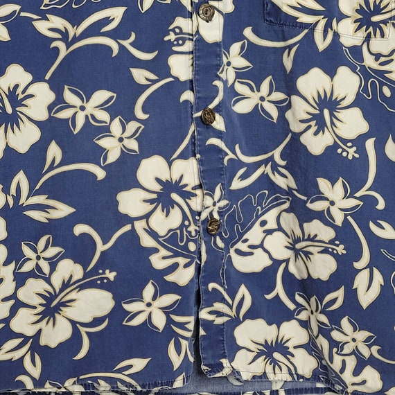 Vintage Hilo Hattie Button Up Shirt Hawaiian Flor… - image 3