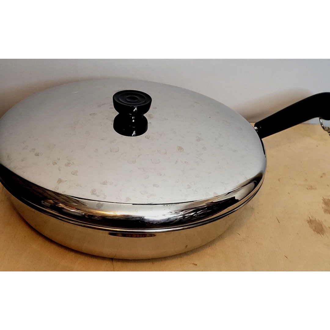 Vintage Revere Ware Stainless Steel Fry Pan Skillet 12 Inches Etsy