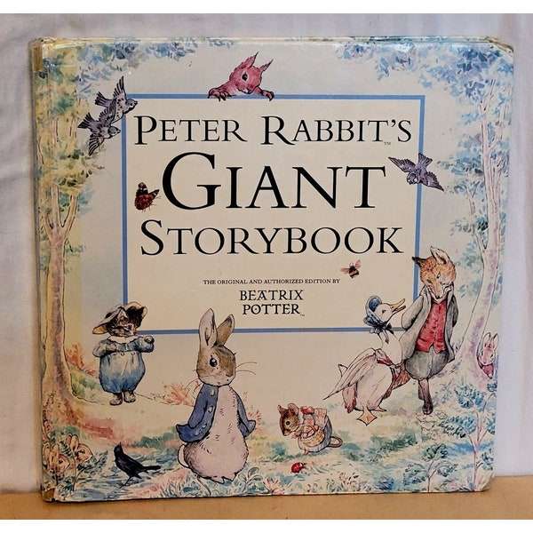 Peter Rabbit's Giant Storybook Beatrix Potter 1999 Corner Edge Wear Spine Taped