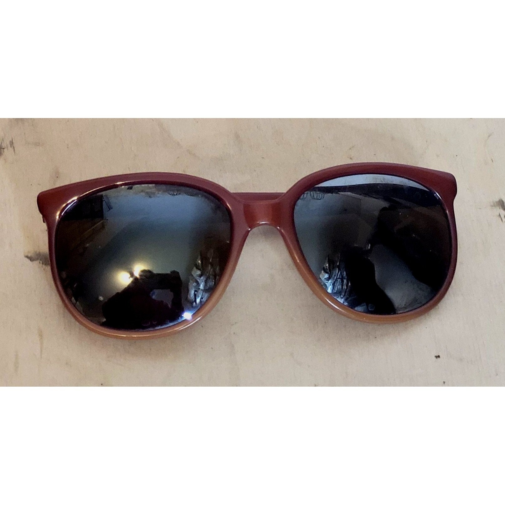 Vintage Suncloud Sunglasses SC-7 Nylon Japan Plastic Frames Brown