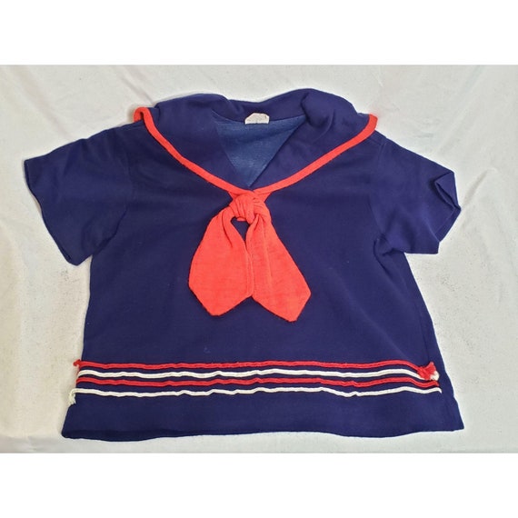 Vintage Sportmates Sailor Shirt Navy Red Toddler S