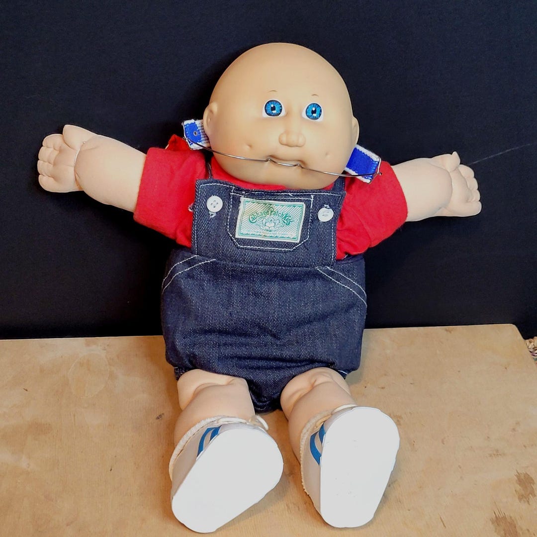 Cabbage Patch Kid Boy CPK Blue Eyes Preemie Original Clothes Head Gear ...