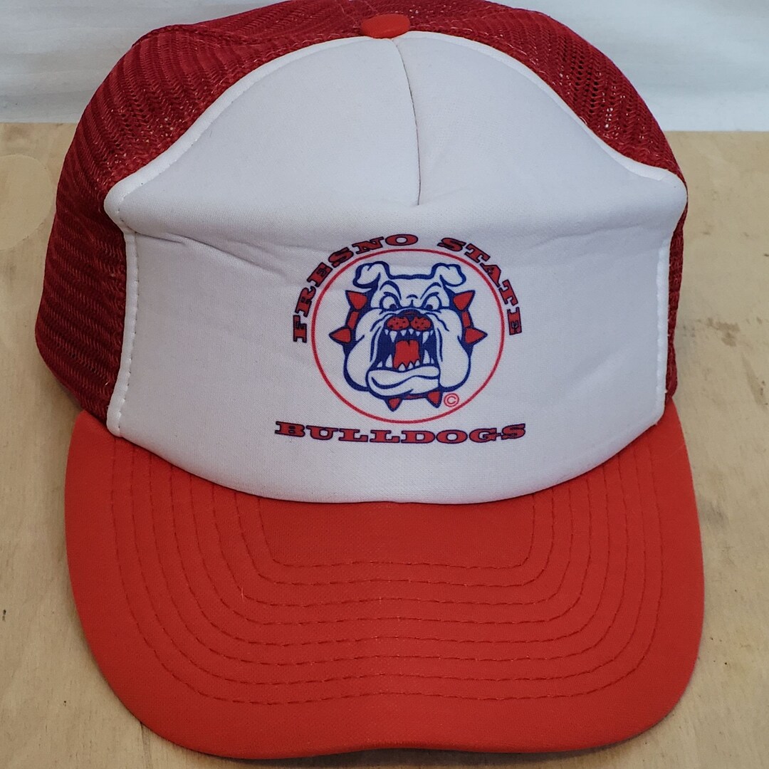 Vintage Trucker Hat Fresno State Bulldogs Snap Back Red White College Football Etsy