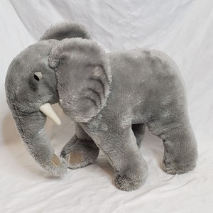 Dakin 1979 Gray Elephant 12 Inches Tall Vintage Stuffed Plush