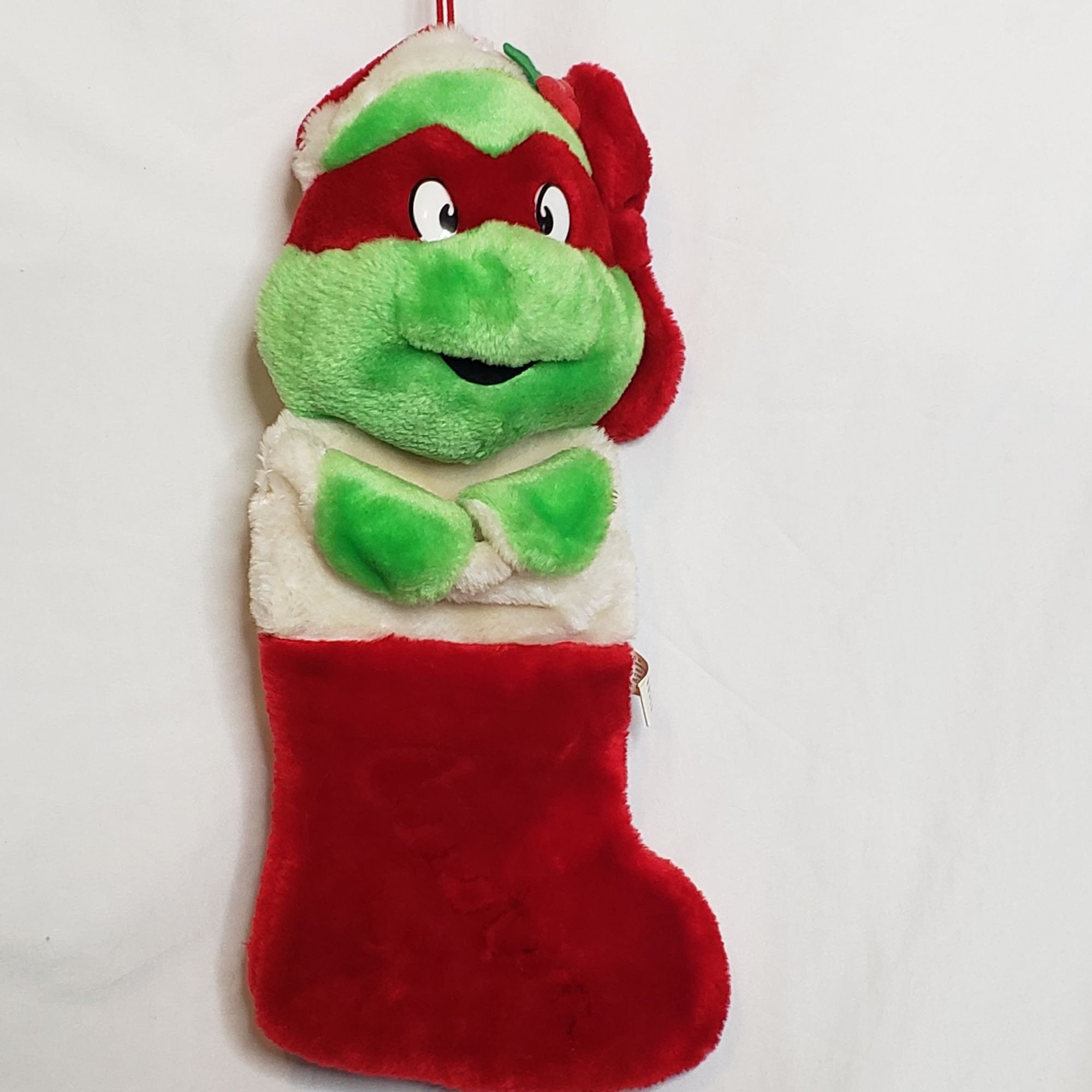 Vintage Ninja Turtle Raphael Christmas Stocking Plush 18 Inches 