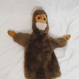 Dakin 1976 Monkey Puppet Brown 11 Inches Vintage Stuffed Plush