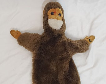 Dakin 1976 Monkey Puppet Brown 11 Inches Vintage Stuffed Plush