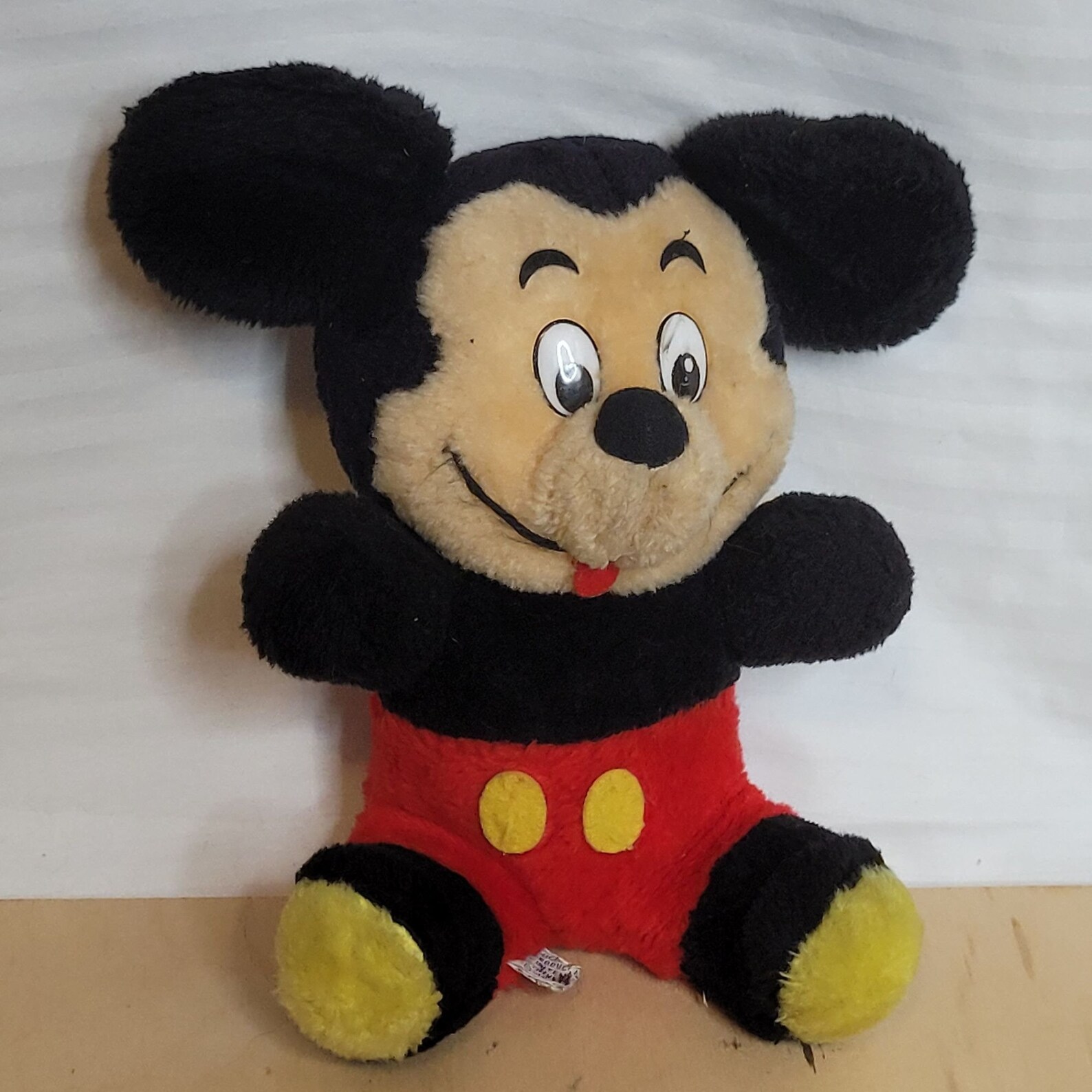 Vintage Mickey Mouse Plush 10 Inches 60s 70s Retro Has Wear See 