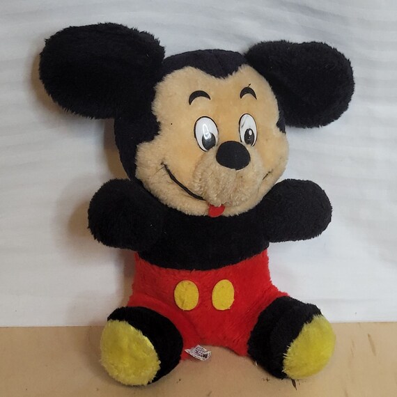Vintage Mickey Mouse Plush 10 Inches 60s 70s Retro Has Wear See