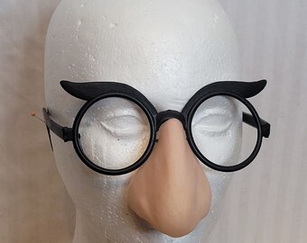 Vintage Disguise Glasses Hong Kong Costume Face Cover Nose Eyebrows Retro