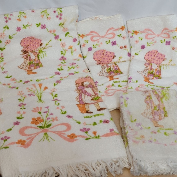 Vintage Holly Hobbie Bath Towel Set Cannon 4 Towels American Greetings Etsy Ireland
