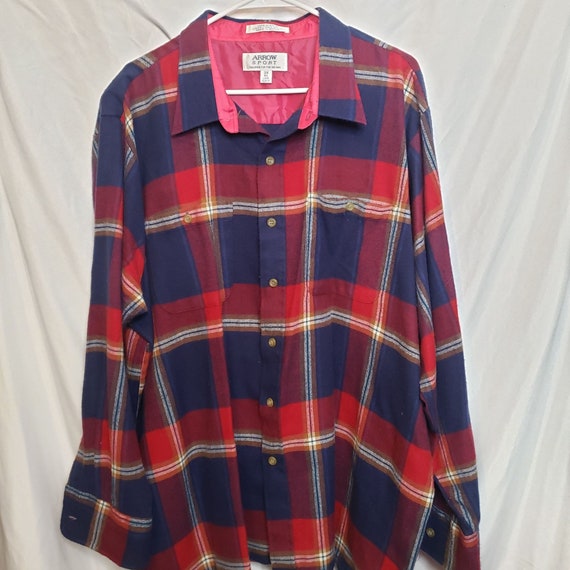 Vintage Flannel Shirt Arrow Sport Big 