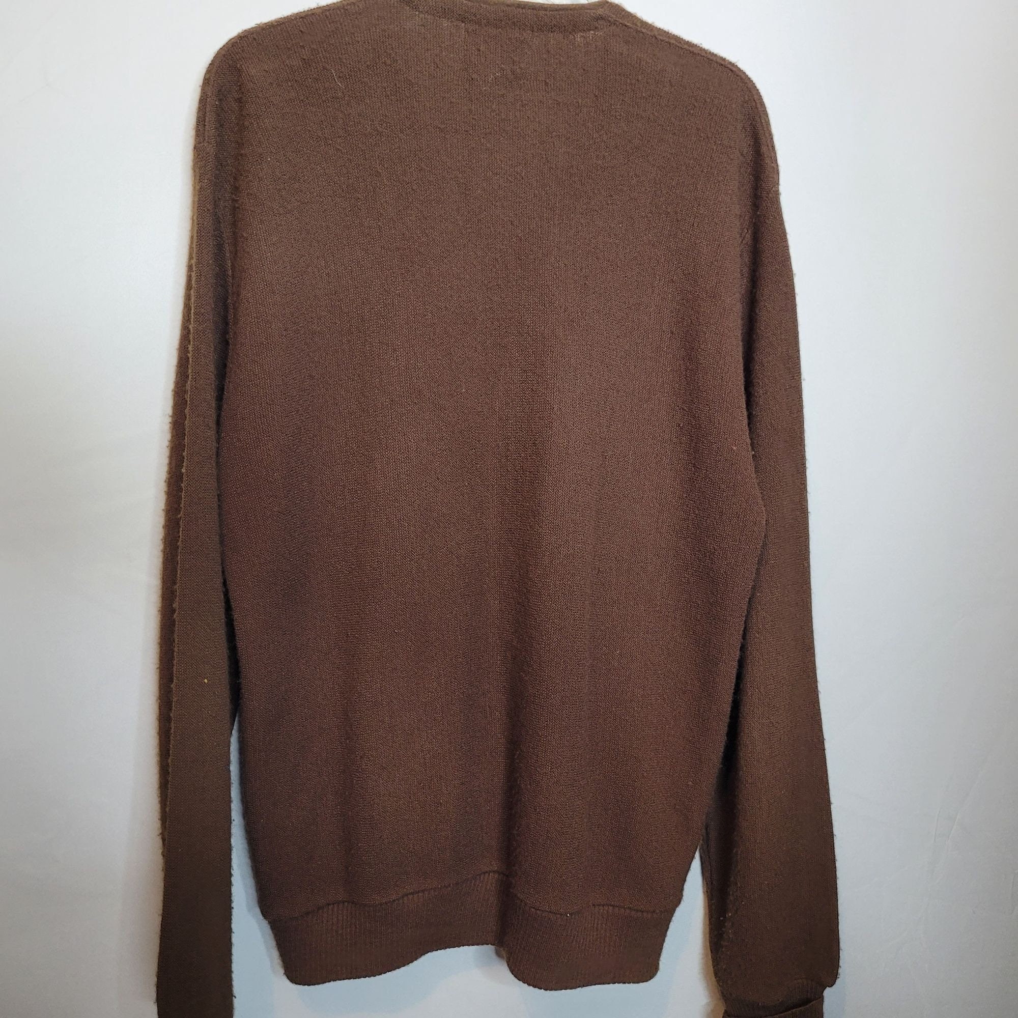 Vintage Arnold Palmer Brown Cardigan Robert Bruce Mens Large