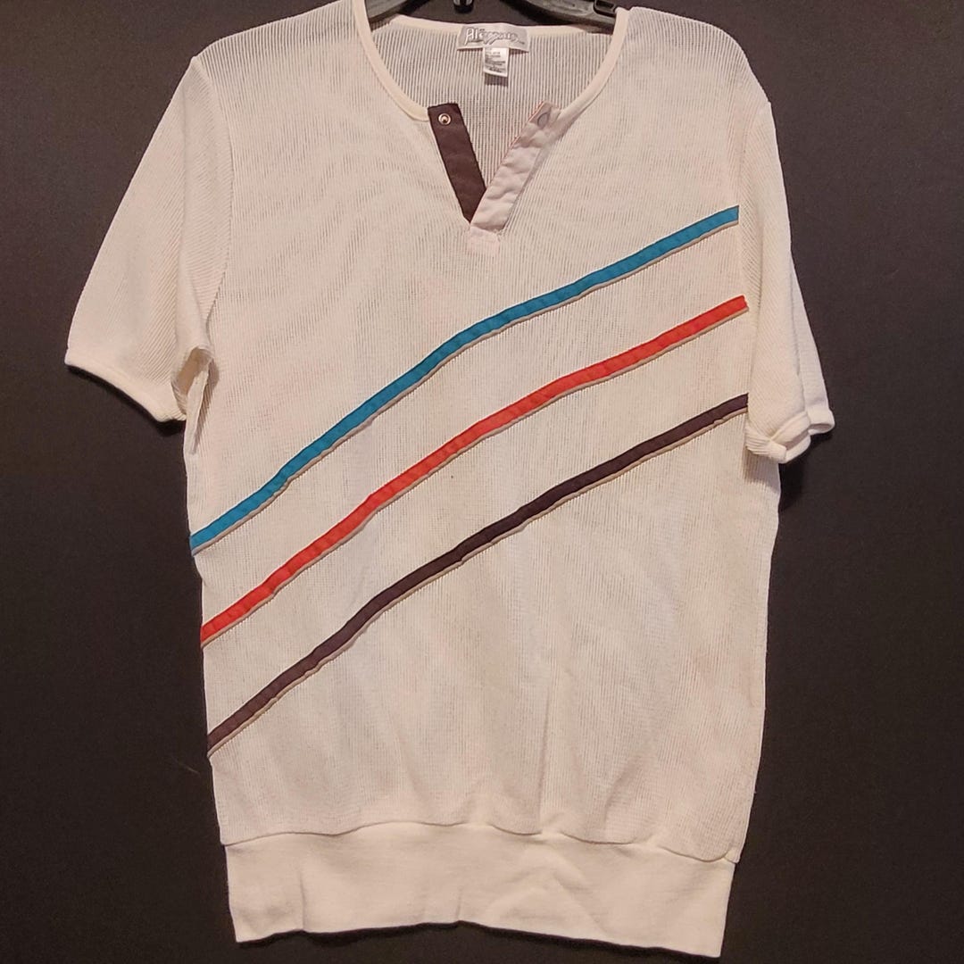 Vintage Mesh Pullover Stripes Golf Shirt Mens Large Retro Streetwear ...