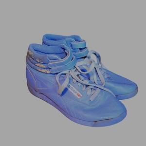 Vintage Reebok Freestyle High Tops 1980s Retro Light Purple Womens 9 Original